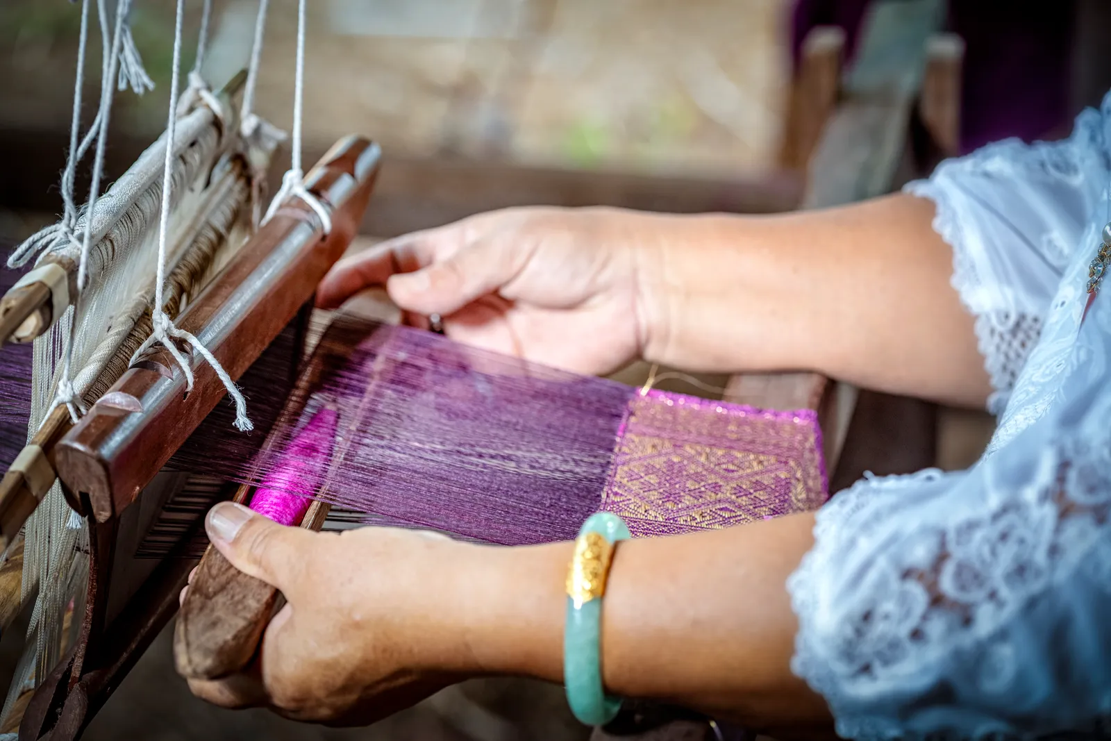 A loom in the weavers' lanes