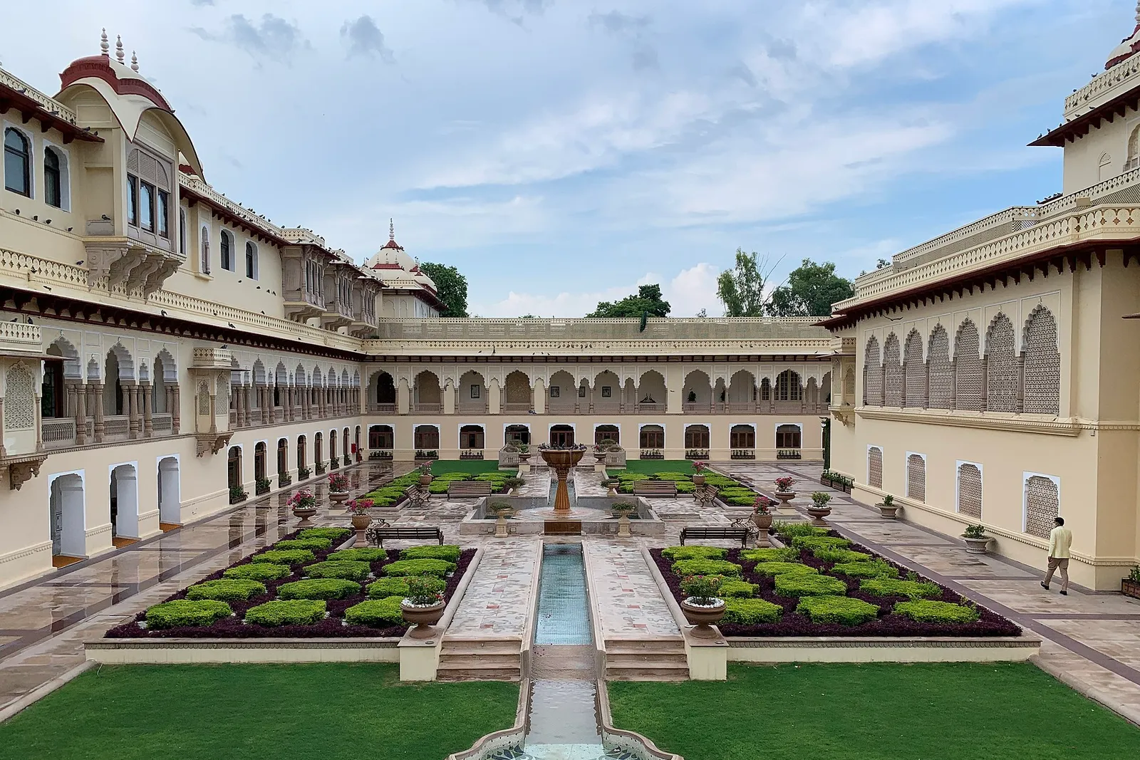 Rambagh, the lawns at dusk